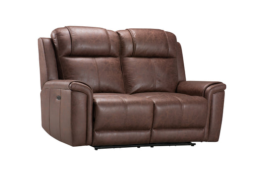 Charles Electric / Power Reclining Brown Resilience Fabric 2 Seater Sofa | Power Headrests | USB Charging Plus High Seating & Backrest Position | Couch