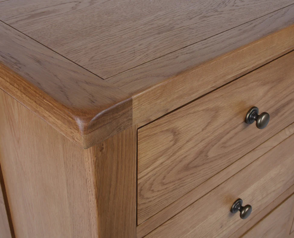 Torino 6 Drawer Real Hardwood Oak Chest Of Draws