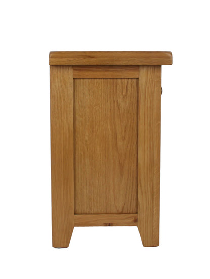 Torino Real Hardwood Oak Bedside 1 Drawer