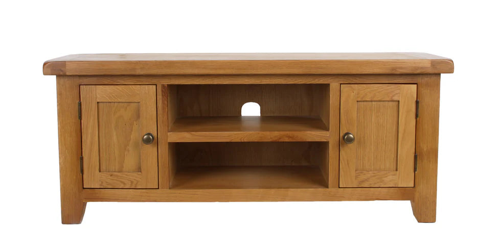 Torino Large Real Hardwood Oak TV Unit