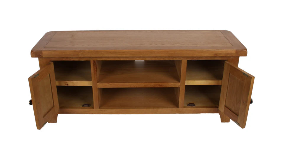 Torino Large Real Hardwood Oak TV Unit