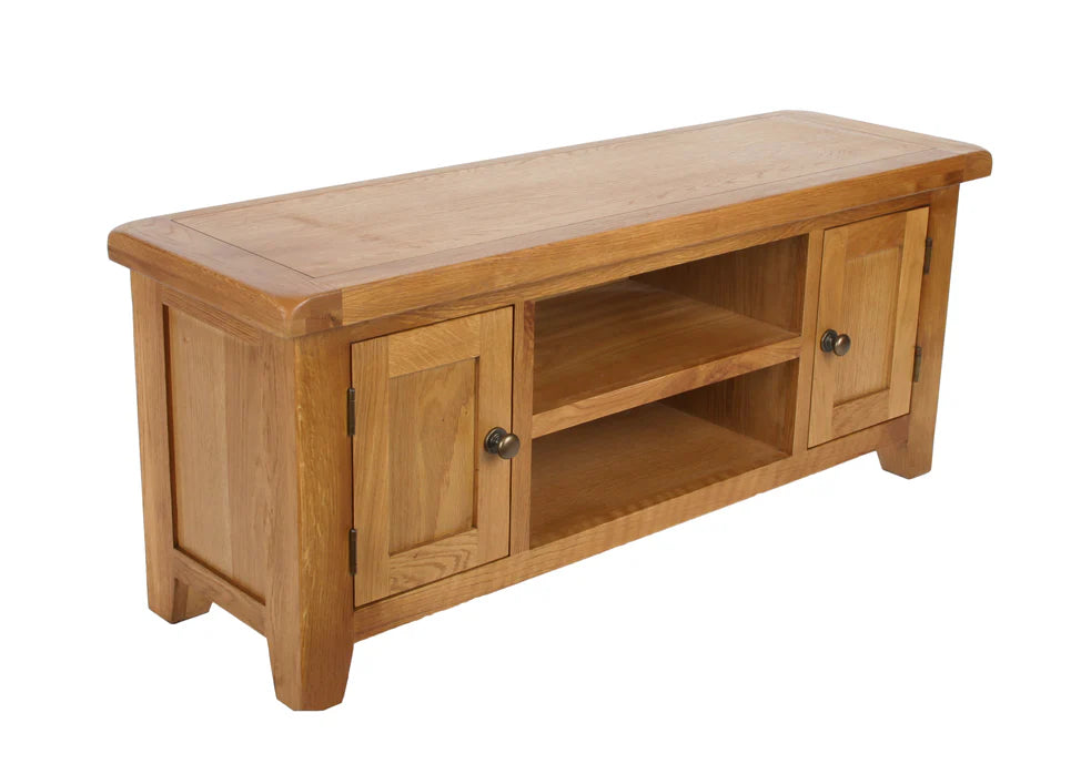 Torino Large Real Hardwood Oak TV Unit