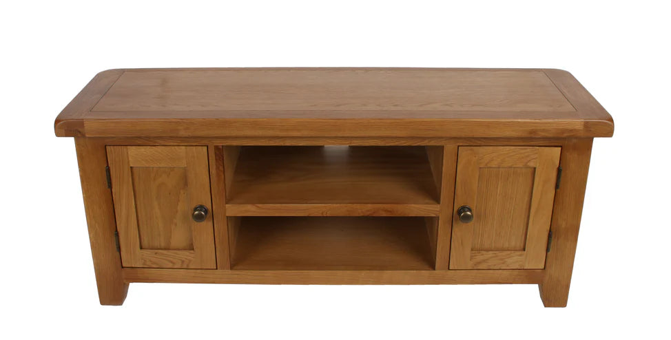 Torino Large Real Hardwood Oak TV Unit