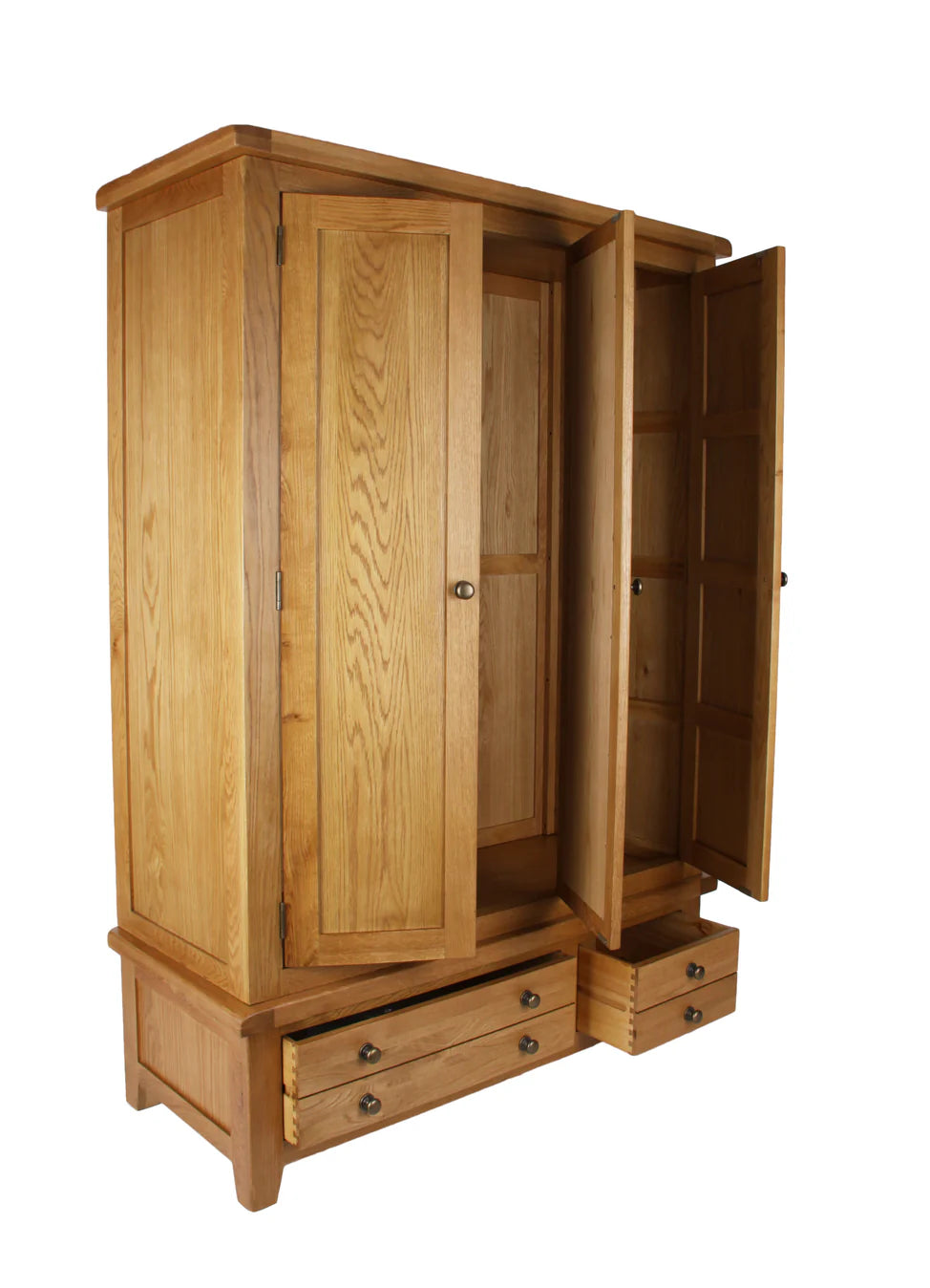 Torino Large Real Hardwood Oak Wardrobe