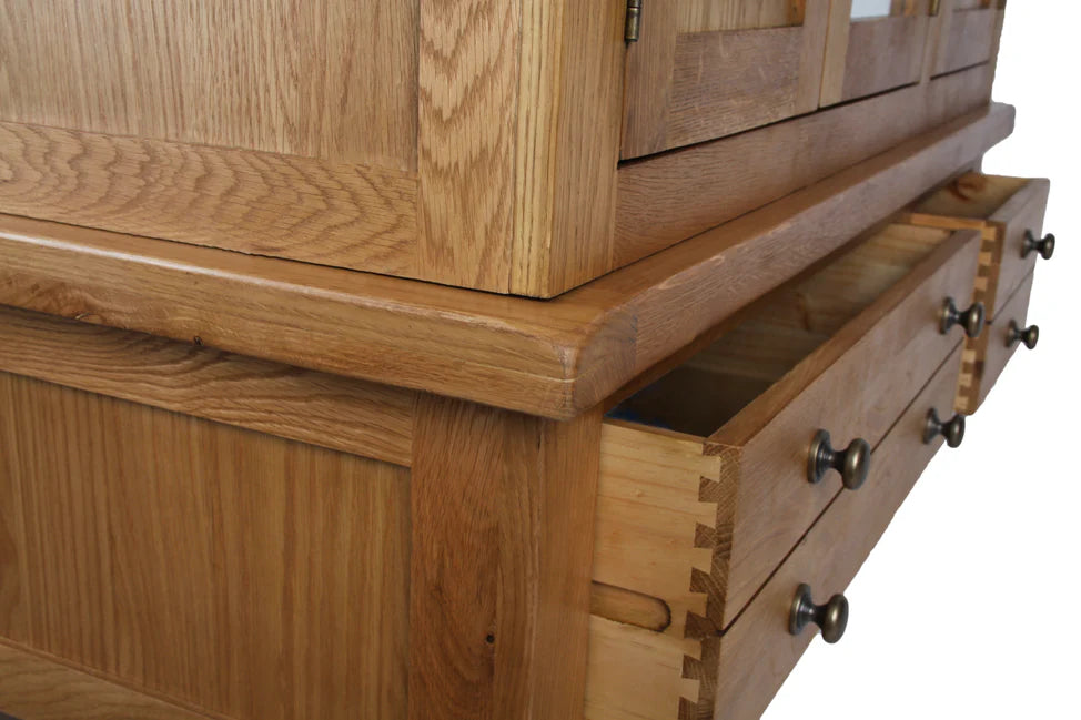 Torino Large Real Hardwood Oak Wardrobe