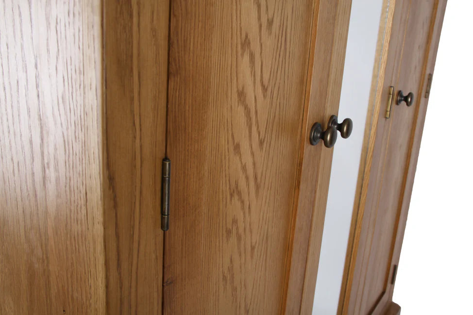 Torino Large Real Hardwood Oak Wardrobe