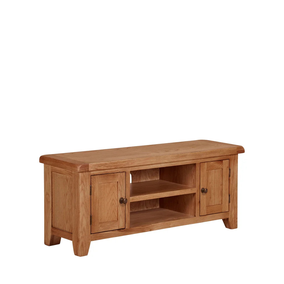 Torino Large Real Hardwood Oak TV Unit