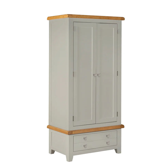 Lucca Small Real Hardwood Oak Wardrobe