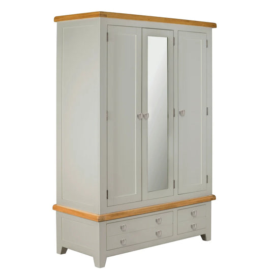 Lucca Large Real Hardwood Oak Wardrobe