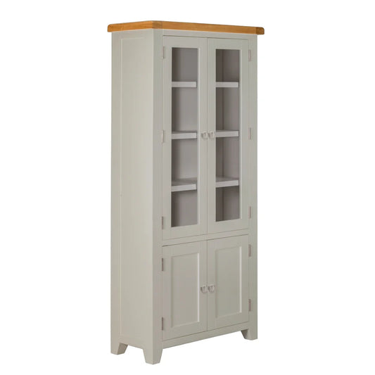 Lucca Real Hardwood Oak Display Cabinet