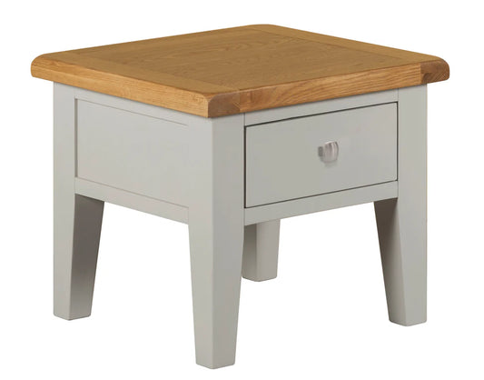 Lucca Real Hardwood Oak Lamp Table