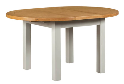 Lucca Real Hardwood Oak 1.1m - 1.5m Round Extending Dining Table