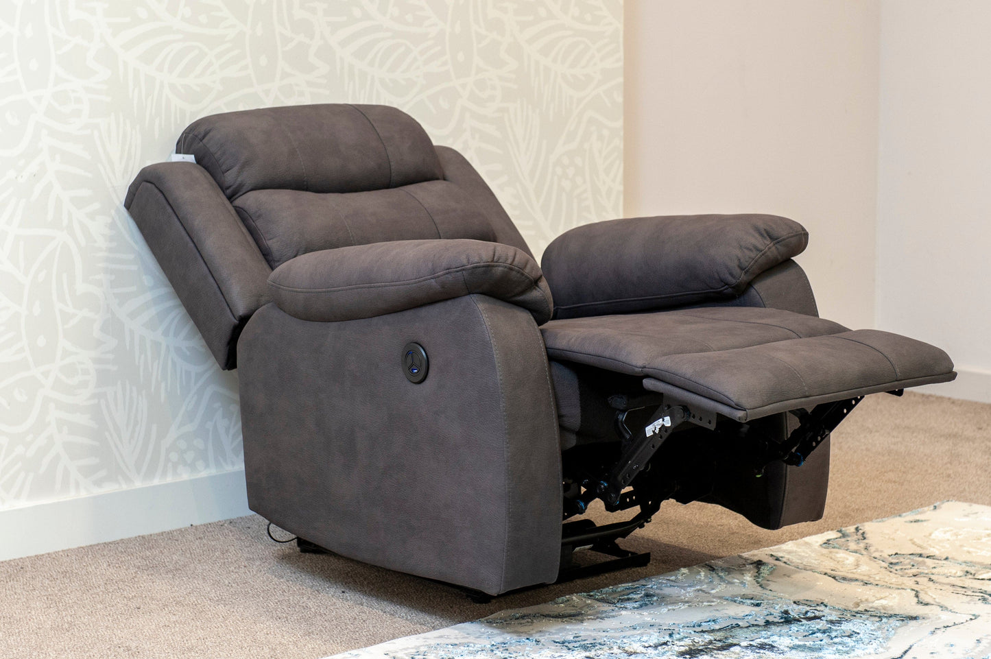 Willow Dark Grey Easy Clean Fabric With Manual Reclining Feature Seater Sofa Set Range
