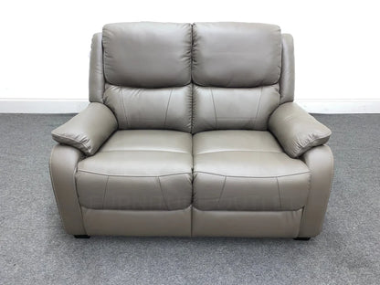 Daytona Grey Leather 2 Seater Sofa Sofas