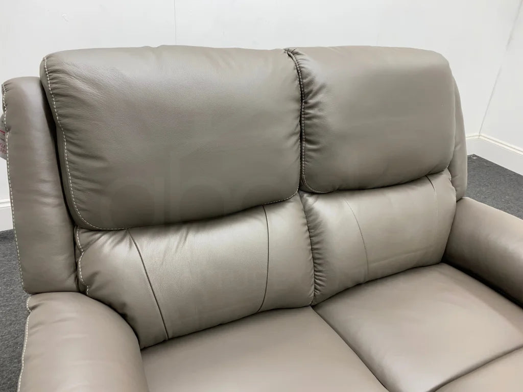 Daytona Grey Leather 2 Seater Sofa Sofas
