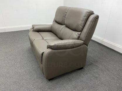 Daytona Grey Leather 2 Seater Sofa Sofas