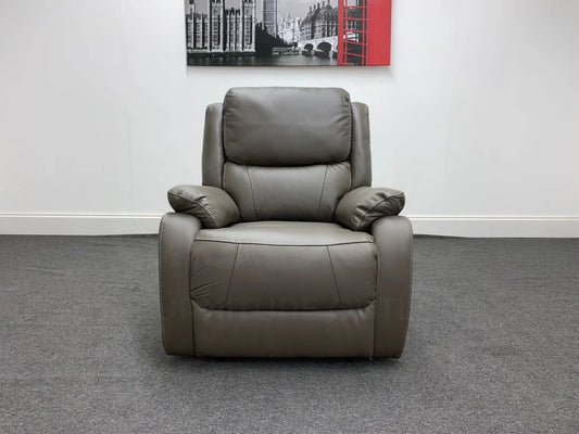 Daytona Grey Leather Recliner Armchair Sofas