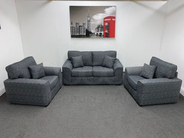 Dfs Millie Express 2 Seater Sofa + 2X Armchair- Charcoal Sofas