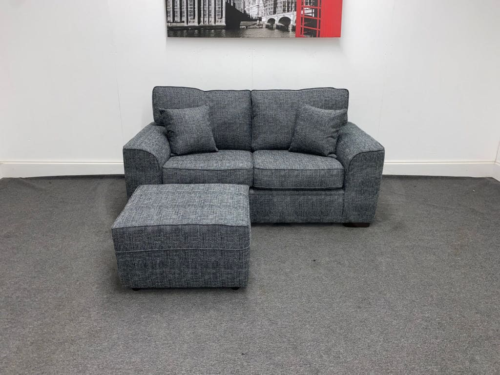 Dfs Millie Express 2 Seater Sofa + Footstool - Charcoal Sofas