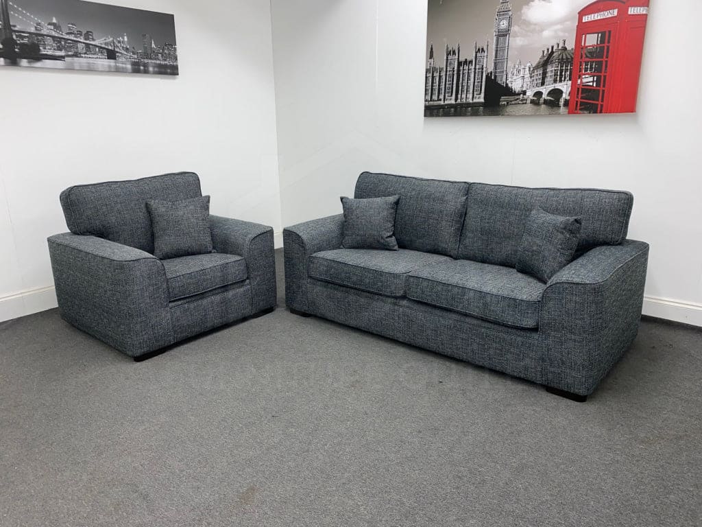 Dfs Millie Express 3 Seater Sofa + Armchair- Charcoal Sofas