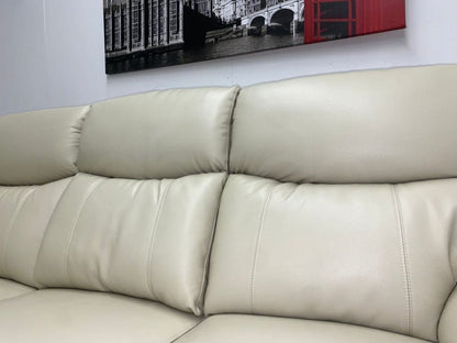Dfs Pryme Ivory / Cream Leather Electric Power Reclining 3 Seater 2 & Armchair Sofa Suite Set