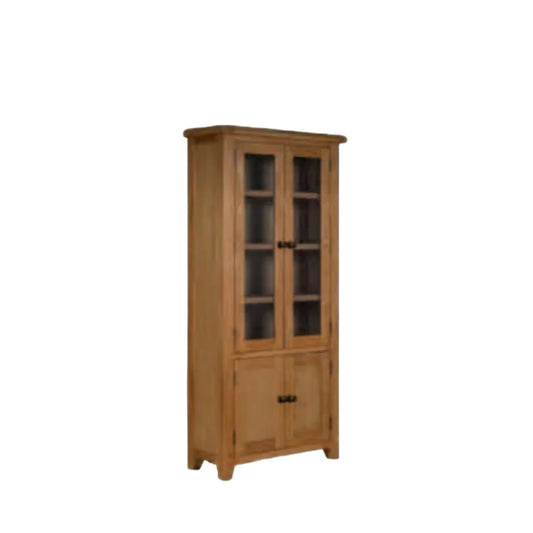 Torino Real Hardwood Oak Display Cabinet