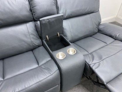 Electric Recliner Grey Fabric Lhf Corner Sofa Sofas