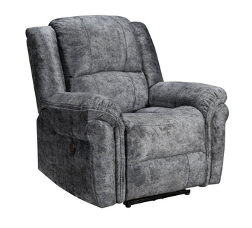 Finsbury Grey Velvet Fabric Power Recliner Armchair Sofas