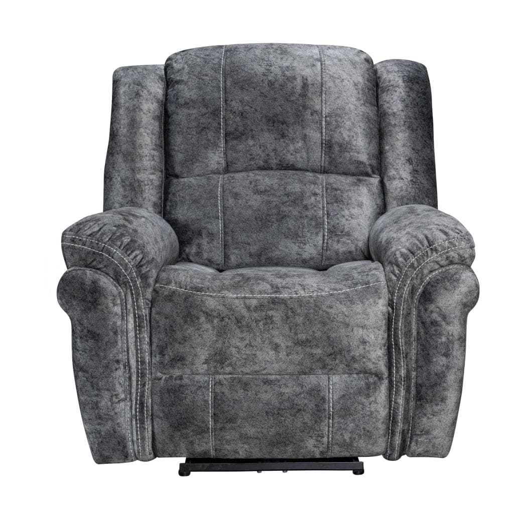 Finsbury Grey Velvet Fabric Power Recliner Armchair Sofas