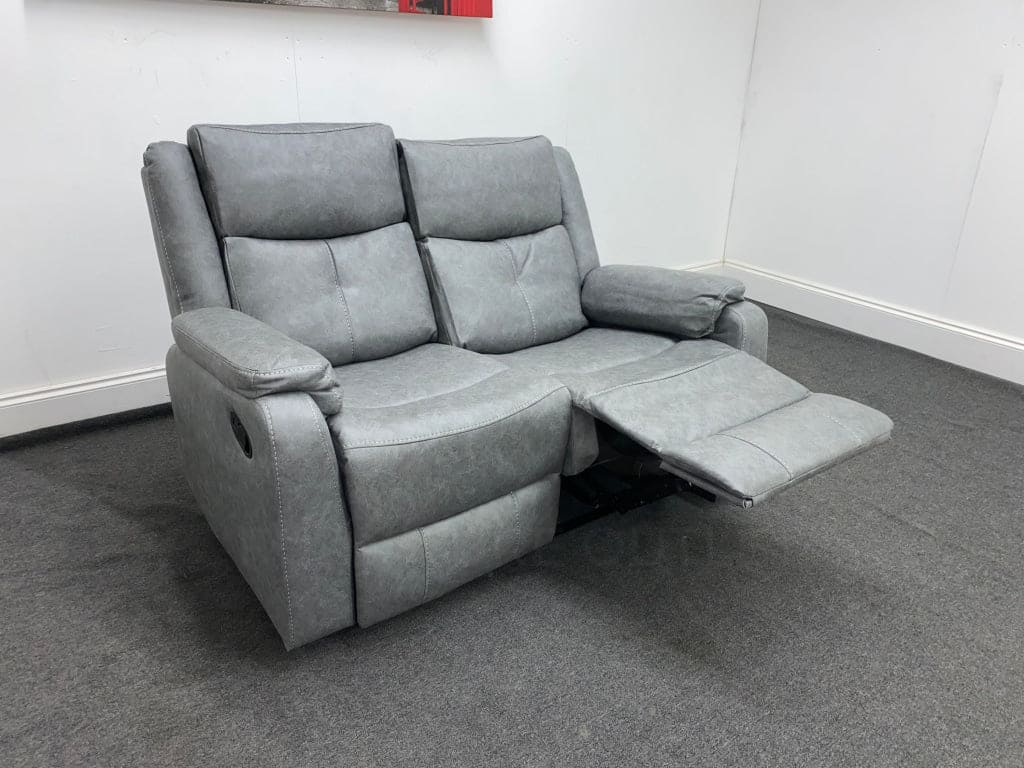 Endurance Janus Grey Fabric Reclining 2 Seater Sofa Sofas