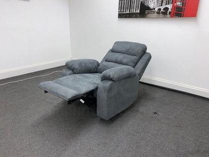 Goodwood Electric Reclining Charcoal Grey Fabric Armchair 1 Seater Sofa + Usb Ports Sofas