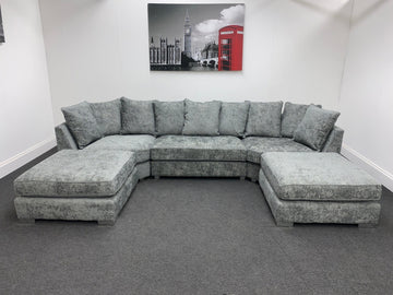 Lawrie Grey U - Shape Corner Sofa Sofas