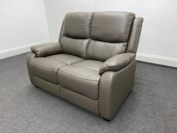 Daytona Grey Leather 2 Seater Sofa Sofas