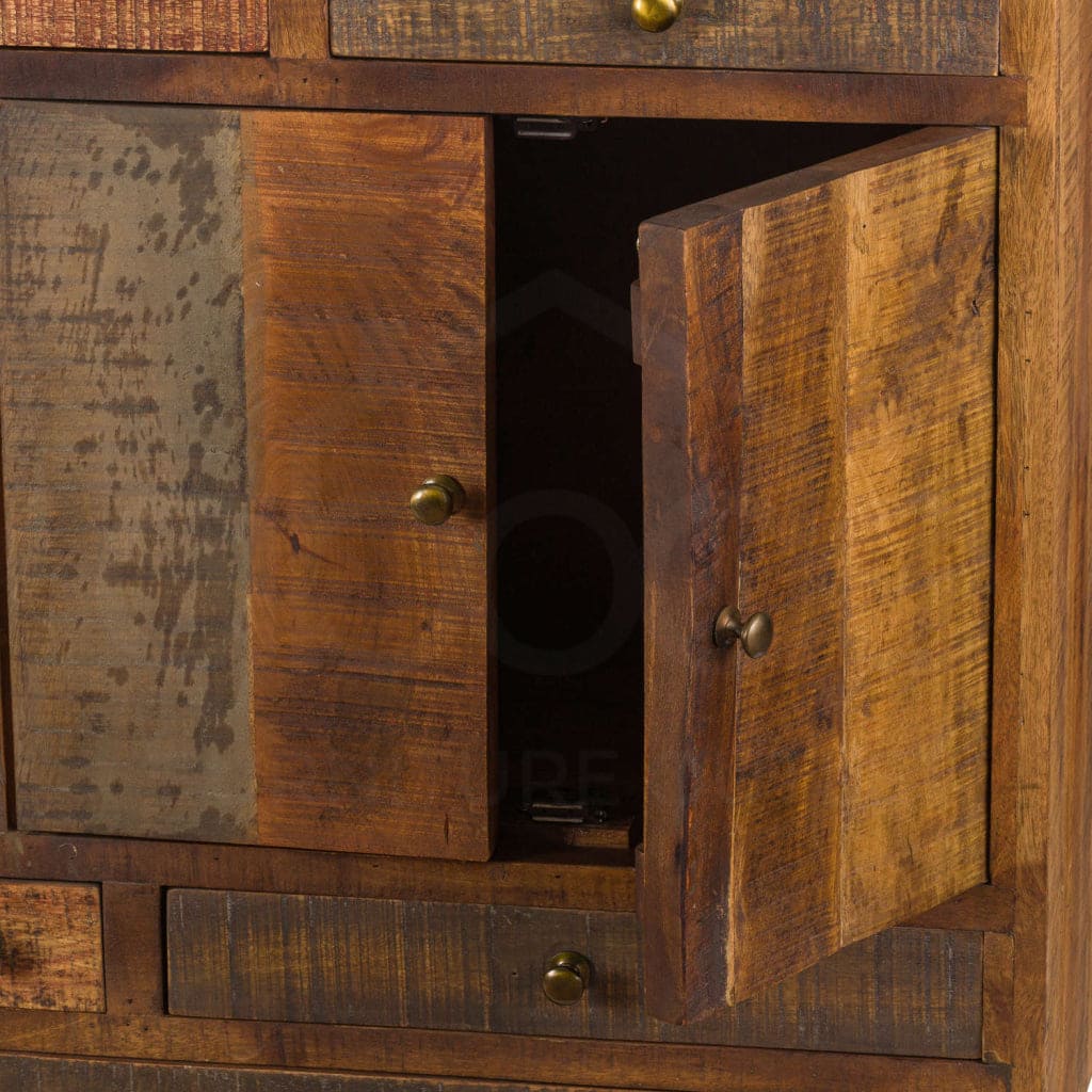 Industrial Multi Draw Chest With Brass Handles Sofas