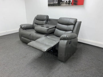 Dfs Landos Recliner Grey Leather 3 Seater Sofa Sofas