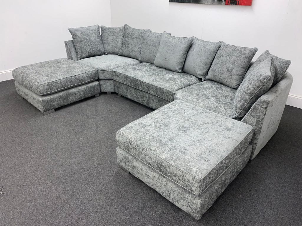 Lawrie Grey U - Shape Corner Sofa Sofas