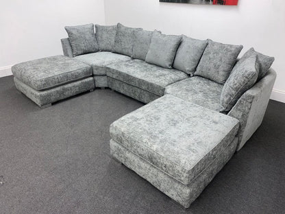 Lawrie Grey U - Shape Corner Sofa Sofas