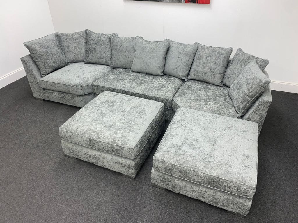 Lawrie Grey U - Shape Corner Sofa Sofas