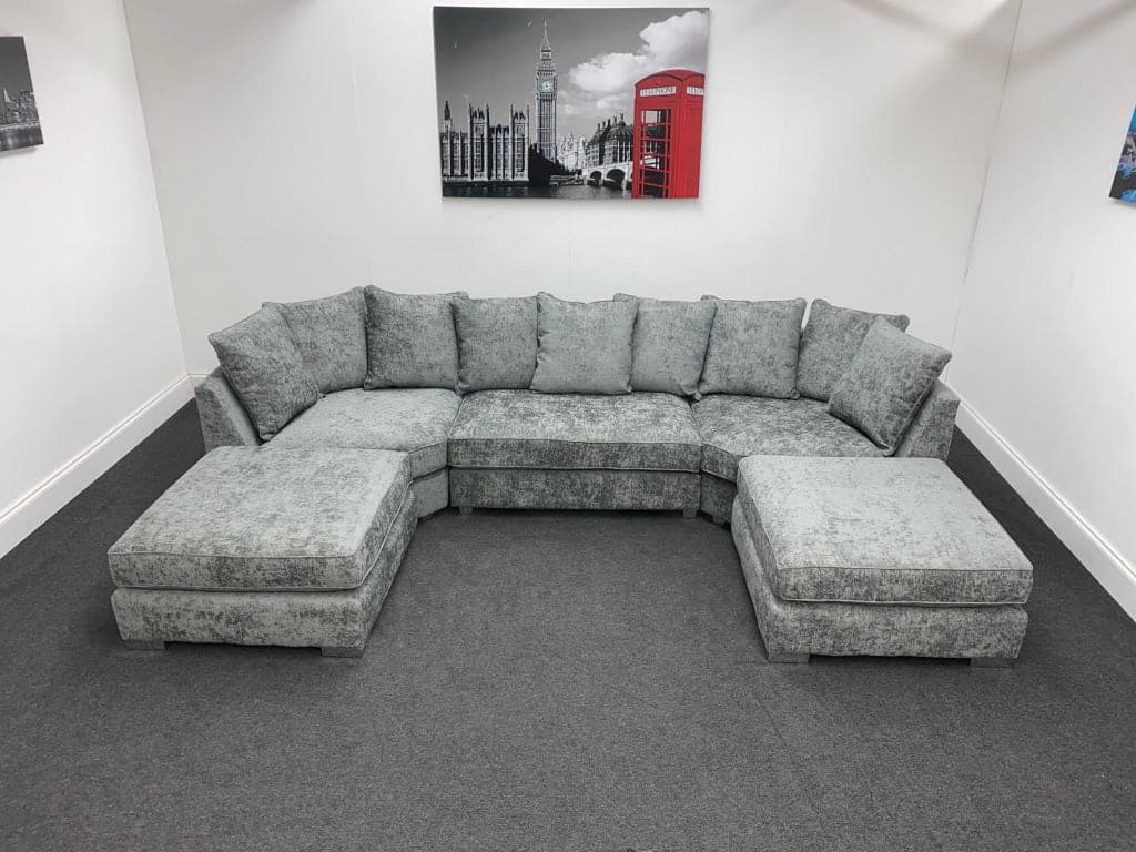 Lawrie Grey U - Shape Corner Sofa Sofas