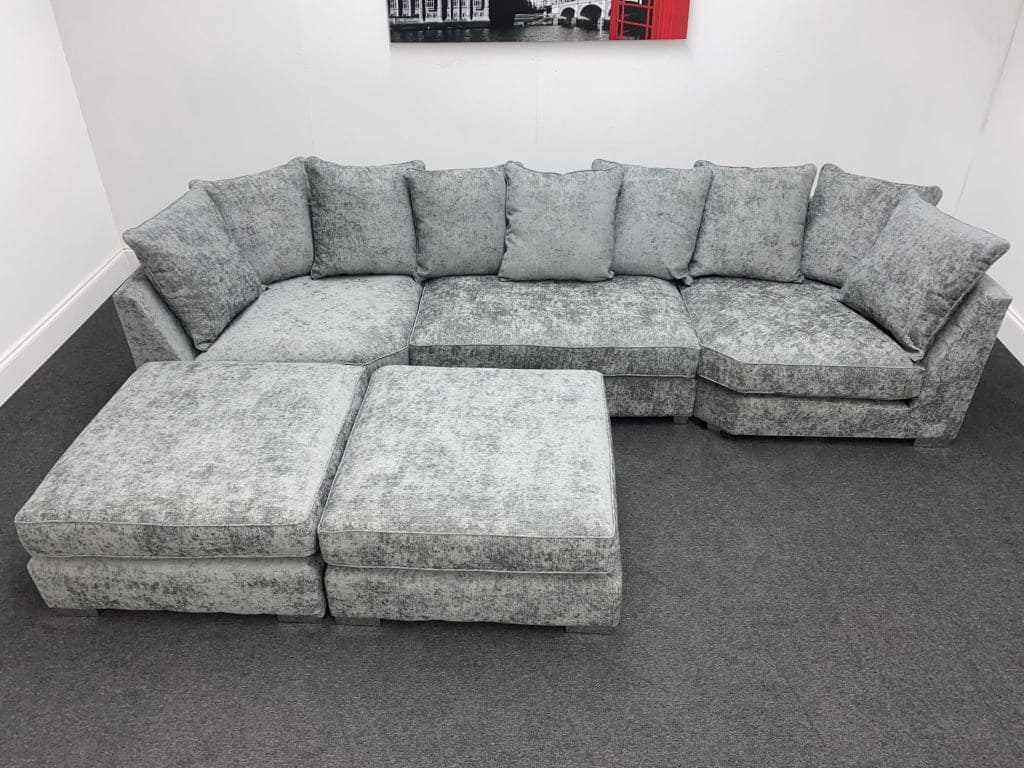 Lawrie Grey U - Shape Corner Sofa Sofas