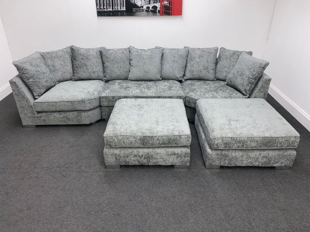 Lawrie Grey U - Shape Corner Sofa Sofas
