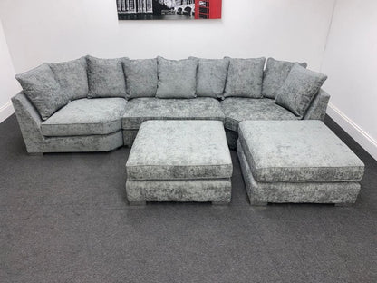 Lawrie Grey U - Shape Corner Sofa Sofas
