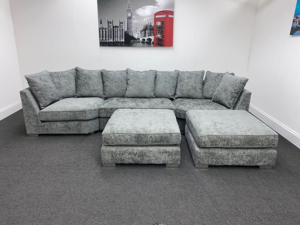 Lawrie Grey U - Shape Corner Sofa Sofas