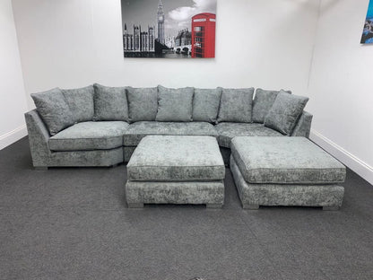 Lawrie Grey U - Shape Corner Sofa Sofas