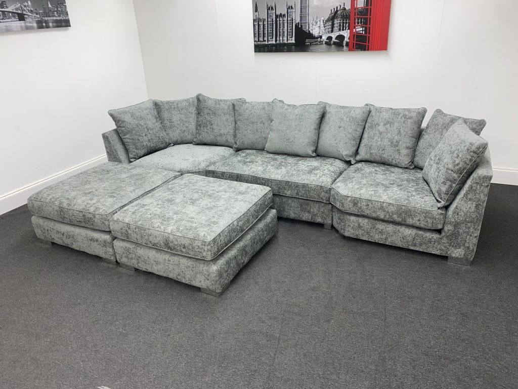 Lawrie Grey U - Shape Corner Sofa Sofas