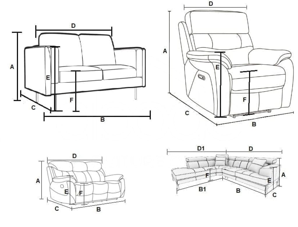 Lawrie Grey U - Shape Corner Sofa Sofas