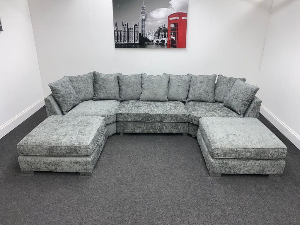 Lawrie Grey U - Shape Corner Sofa Sofas
