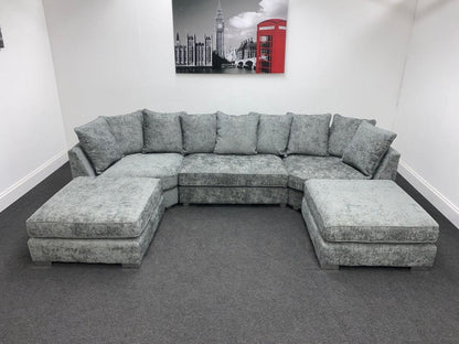 Lawrie Grey U - Shape Corner Sofa Sofas