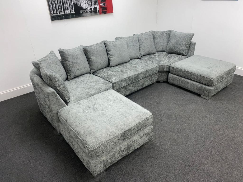 Lawrie Grey U - Shape Corner Sofa Sofas