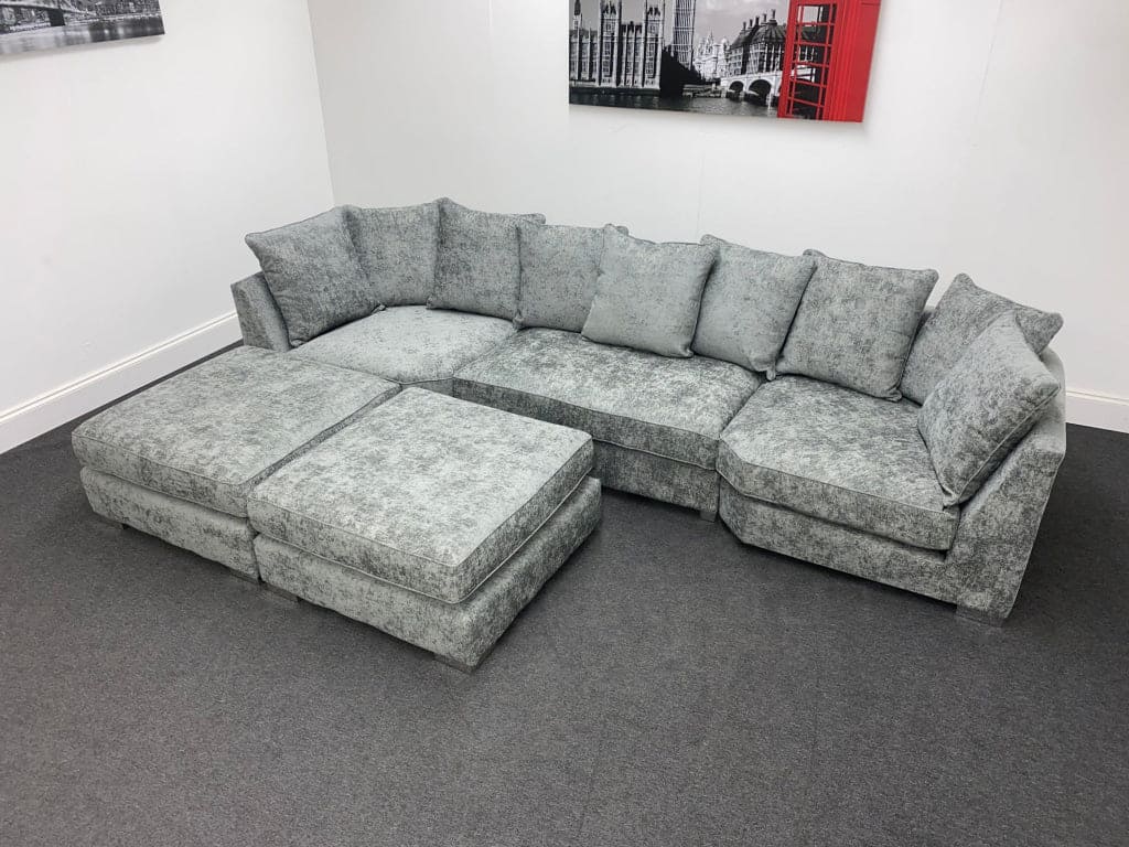Lawrie Grey U - Shape Corner Sofa Sofas